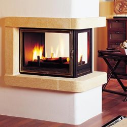 Seguin Multivision 8000 Three Sided Cast Iron Fireplace