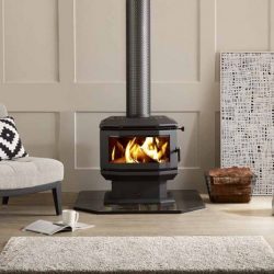 Saxon Walnut Freestanding Wood Fireplace
