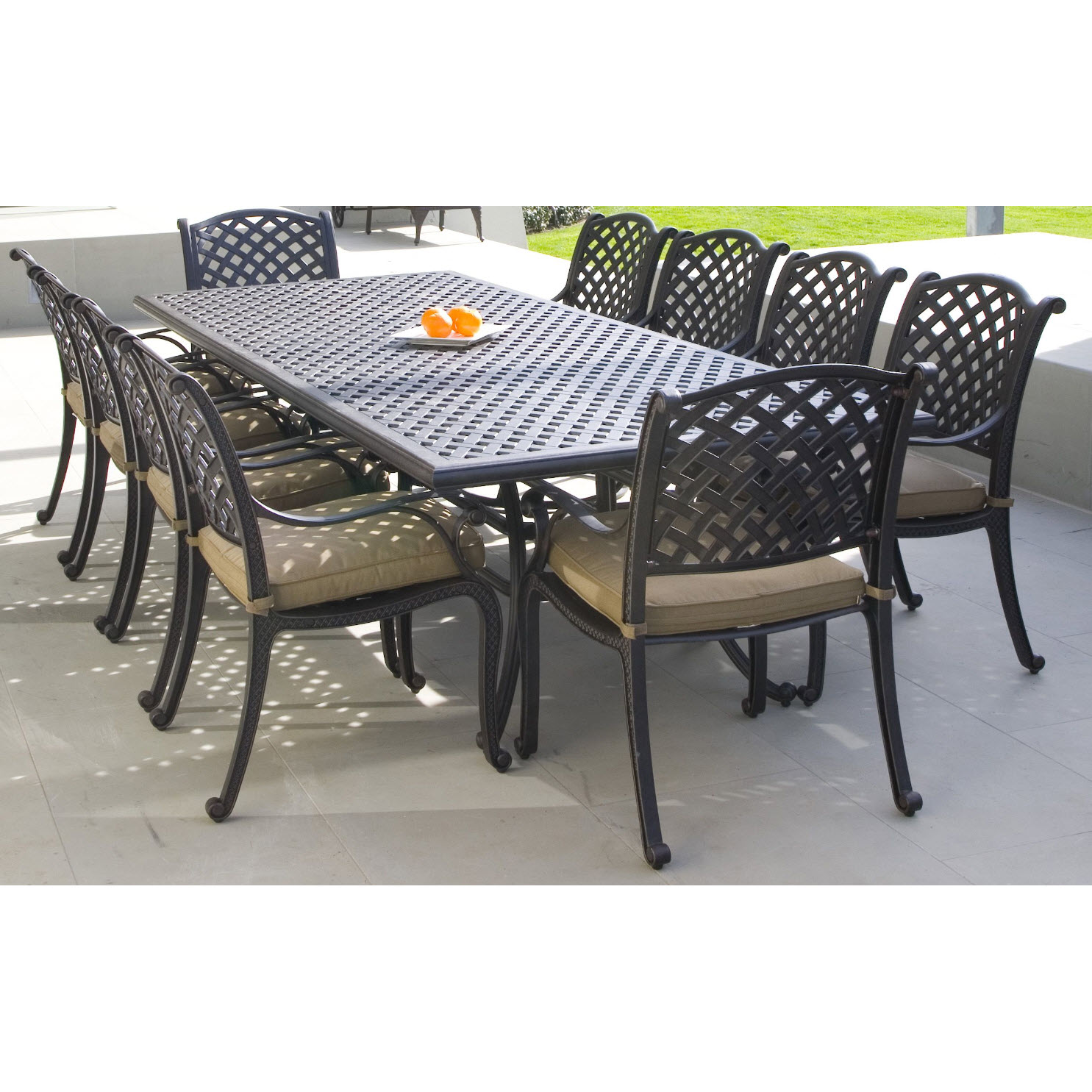 Melton Craft Nassau 11 Piece Dining, Metal Outdoor Table And Chairs Australia
