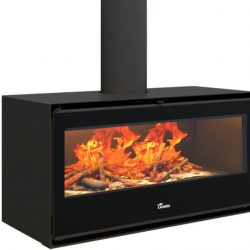 Lacunza Silver 1000 Freestanding Wood Fireplace