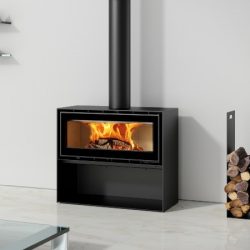 ADF Linea 100 L Freestanding Wood Fireplace